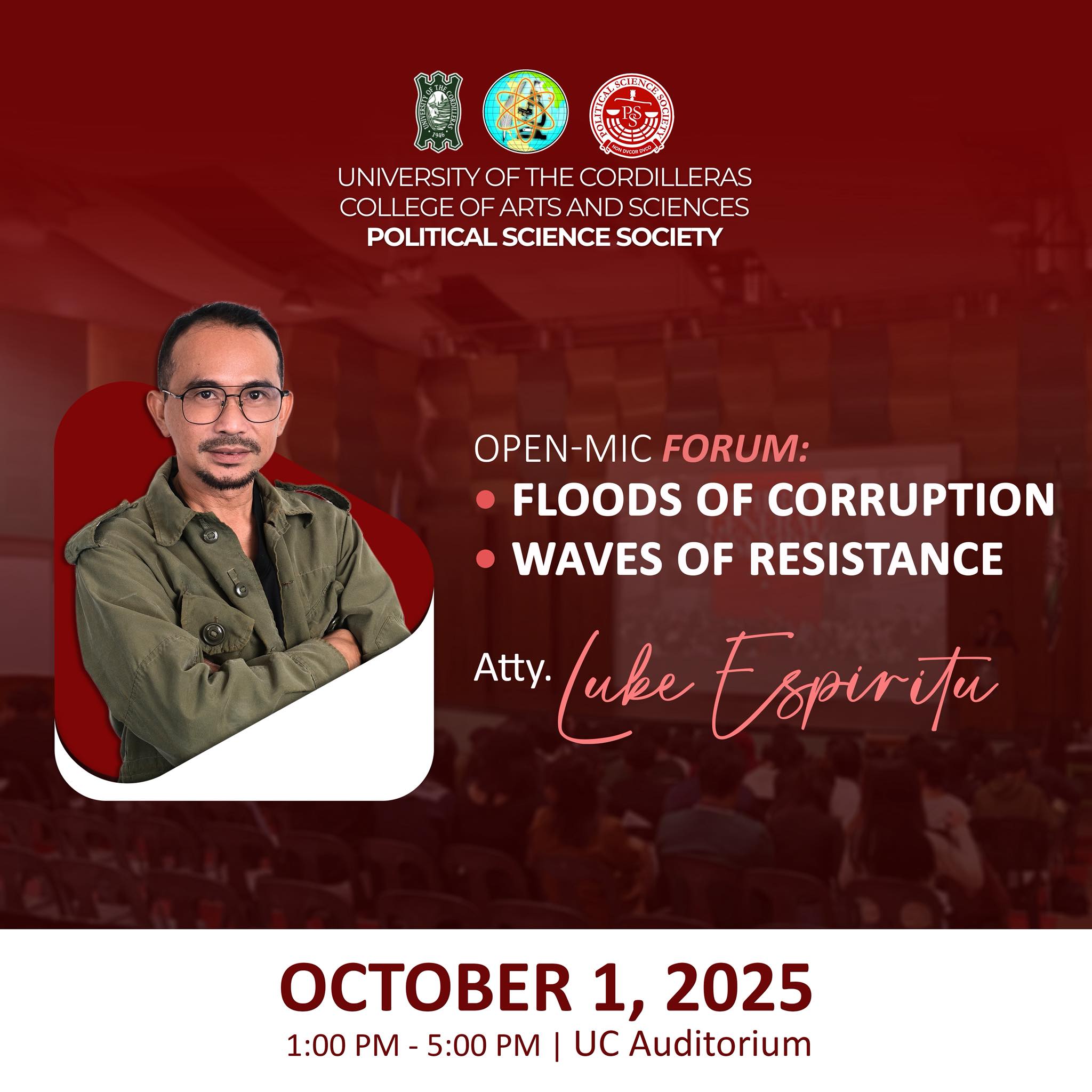 𝐎𝐩𝐞𝐧-𝐌𝐢𝐜 𝐅𝐨𝐫𝐮𝐦: 𝐅𝐥𝐨𝐨𝐝𝐬 𝐨𝐟 𝐂𝐨𝐫𝐫𝐮𝐩𝐭𝐢𝐨𝐧, 𝐖𝐚𝐯𝐞𝐬 𝐨𝐟 𝐑𝐞𝐬𝐢𝐬𝐭𝐚𝐧𝐜𝐞 𝐰𝐢𝐭𝐡 𝐀𝐭𝐭𝐲. 𝐋𝐮𝐤𝐞 𝐄𝐬𝐩𝐢𝐫𝐢𝐭𝐮 